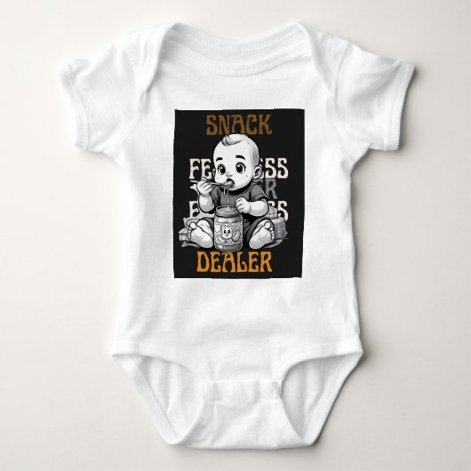 Snackdealer in training" – Future Foodie Alert! Romper (Voorkant)