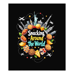 Snacken over de hele wereld Fast Food Travel Reize Foto Afdruk