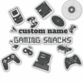 Snacks de jeu personnalisés étiquette Sticker Jar (Devant)