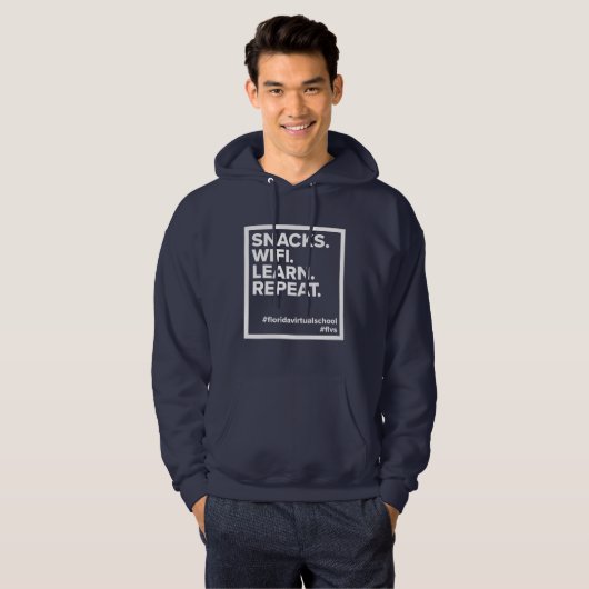 Snacks FLVS. Wifi. Apprenez. Recommencer. Sweat -  (Devant entier)