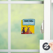 Snacks klaar, drama stabiel raamsticker (Huis)