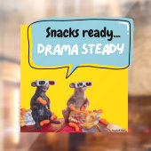Snacks klaar, drama stabiel raamsticker (Vel 2)