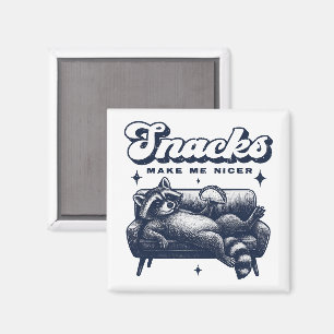 Snacks maken me aardiger Funny Wasbeer Dier Tacos Magneet