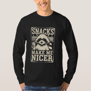 Snacks maken me leuker, hongerige Schattigee wasbe T-shirt
