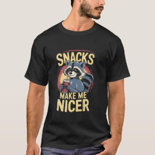 Snacks maken me leuker, hongerige Schattigee wasbe T-shirt