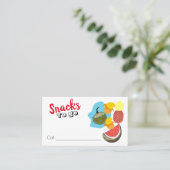 Snacks pour aller idée carte de visite (Debout devant)