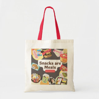 Snacks zijn maaltijden Canvas tas - grappige dagel