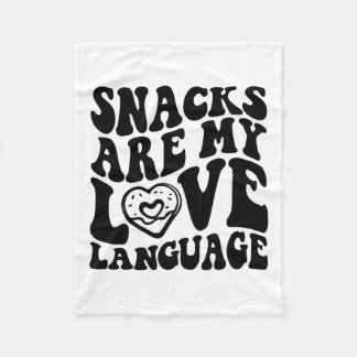 Snacks zijn mijn liefdestaal peuter grappig valent fleece deken