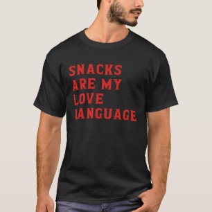 Snacks zijn mijn liefdestaal voor kinderen jongen  t-shirt