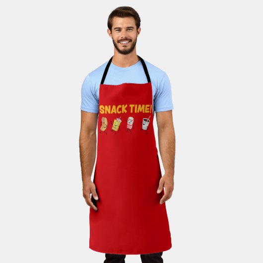 Snacktijd! Retro Snoep Popcorn Schort (Gedragen)