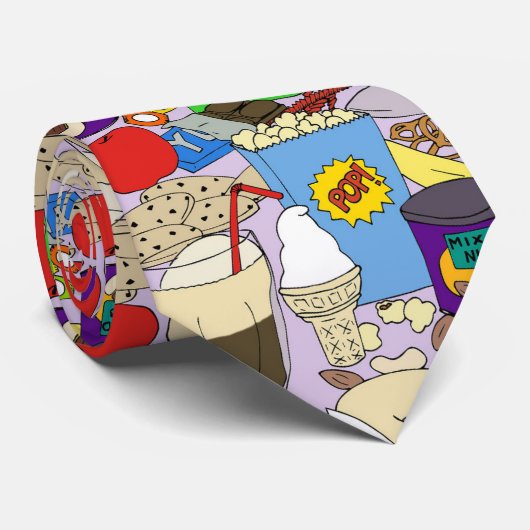 Snacktime paars stropdas (Opgerold)