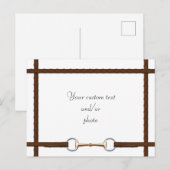 Snaffle Bit & Lace Teugels Aangepaste Paard Foto Briefkaart (Voorkant / Achterkant)