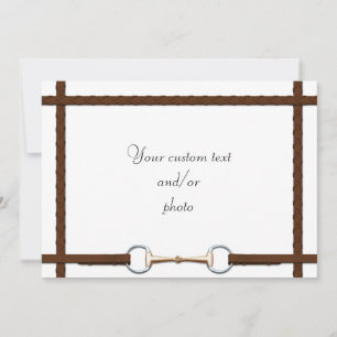 Snaffle Bit & Laced Reins All-Purpose Photo Feestdagenkaart