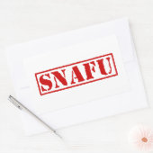 SNAFU RECHTHOEKIGE STICKER (Envelop)