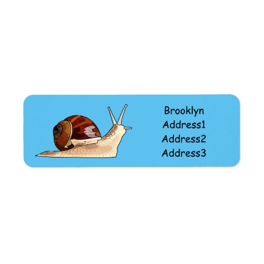 Snagelafbeelding cartoon etiket (Voorkant)