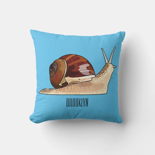 Snagelafbeelding cartoon kussen (Voorkant)