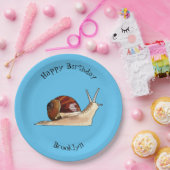 Snagelafbeelding cartoon papieren bordje (Feest)