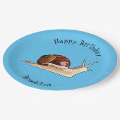 Snagelafbeelding cartoon papieren bordje (Gekanteld)