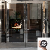 Snagelafbeelding cartoon raamsticker (Kantoordeur)