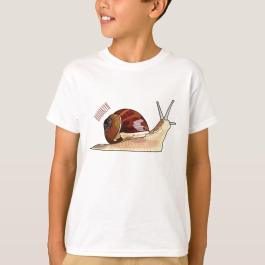 Snagelafbeelding cartoon t-shirt (Voorkant)