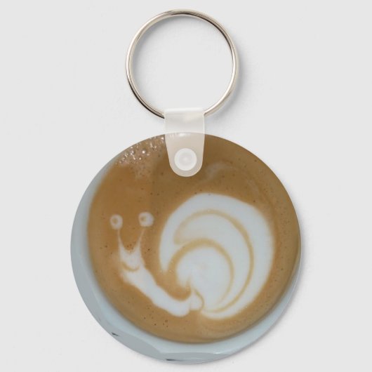 Snagellatte koffiekunst sleutelhanger (Voorkant)