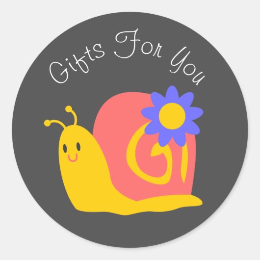 Snagelmodern design Gift business branding Ronde Sticker (Voorkant)