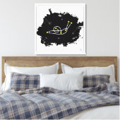 Snail Constellation - Slakken in de sterren Canvas Afdruk (Insitu (Slaapkamer))