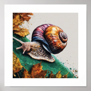 Snail Crawl Poster