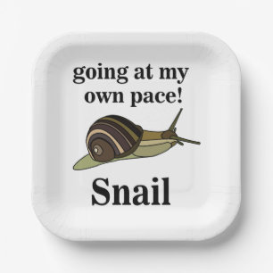Snail Going op mijn eigen tempo Grappig Snail Part Papieren Bordje
