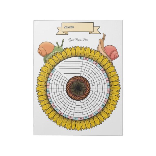 Snail Habit Tracker Aangepast Notitieblok (Gedraaid)
