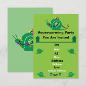 Snail House Party Nouveau Invitation à domicile (Devant / Derrière)