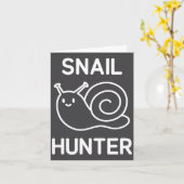 Snail Hunter, Funny, Jokes, Sarcastic  Kaart (Gele Bloem)