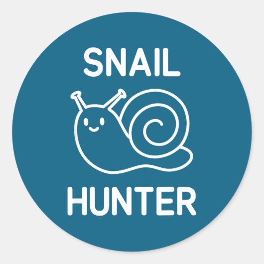 Snail Hunter, Funny, Jokes, Sarcastic Ronde Sticker (Voorkant)