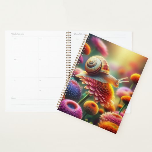 Snail Journal met bloemen Planner (Display)