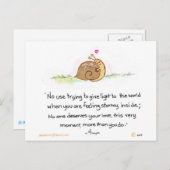 Snail Love - "Zelfliefde" Briefkaart (Voorkant / Achterkant)