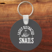 Snail Lover Easily Distracted By Snails, Funny Sna Sleutelhanger (Voorkant)