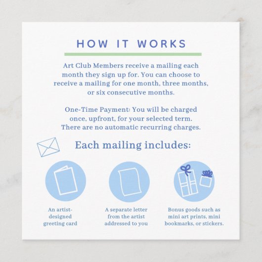 snail mail art club invitation (Devant)