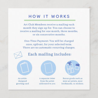 snail mail art club invitation kaart