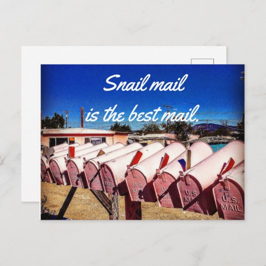 Snail Mail est la meilleure carte postale (Devant / Derrière)