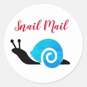 "Snail Mail" Ronde Sticker Set