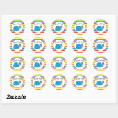 Snail Mail Sticker - regenboogstreep!! (Vel)