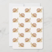 Snail & Mushroom Baby Douche Uitnodigingen (Achterkant)
