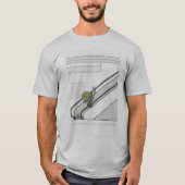 Snail on the Escalator – Minimalistisch T-shirt vo (Voorkant)