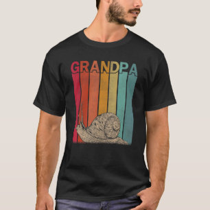 Snail Retro Stijl Opa Graphic Father's T-shirt
