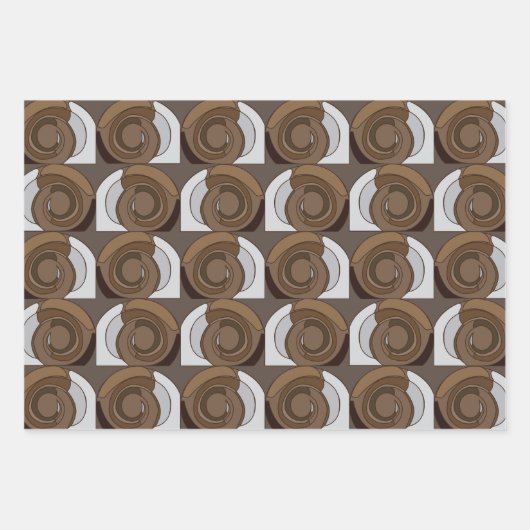 Snail Shells Abstract Pattern Inpakpapier Vel (Voorkant)