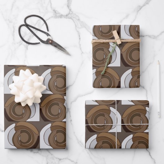Snail Shells Abstract Pattern Inpakpapier Vel (Voorkant)