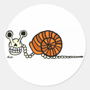 Snail Skelet Stickers