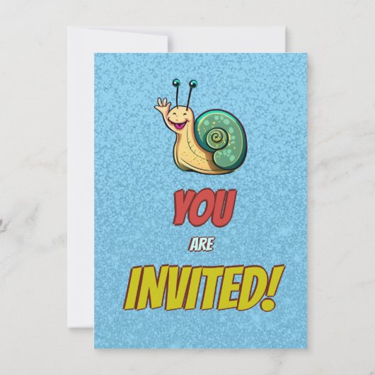 Snail Unique Personnalisé Anniversaire Invitation  (Dos)