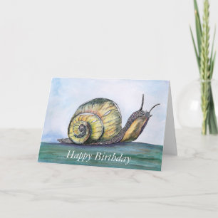 Snail verjaardagskaart (a241) kaart