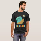 Snailed It Funny Snail Pun Design T-shirt (Voorkant volledig)